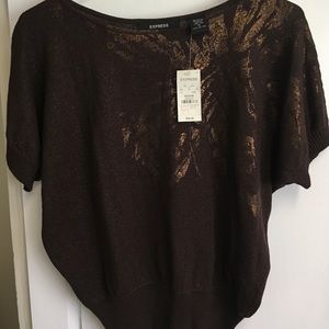 Express M top brown and gold❗️LAST ONE❗️